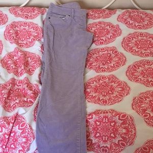 Lilac, corduroy jeans. Light use.